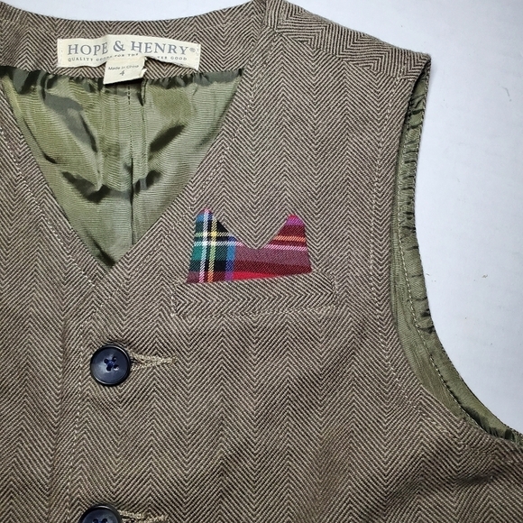 Hope & Henry Classic Suit vest - Size 4 Organic - Picture 2 of 5